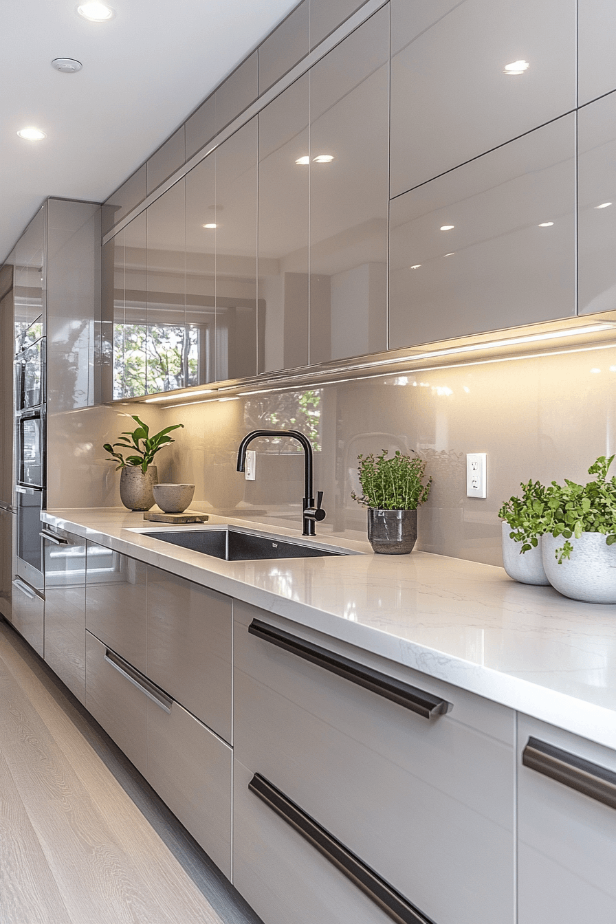 neutral backsplash kitchen