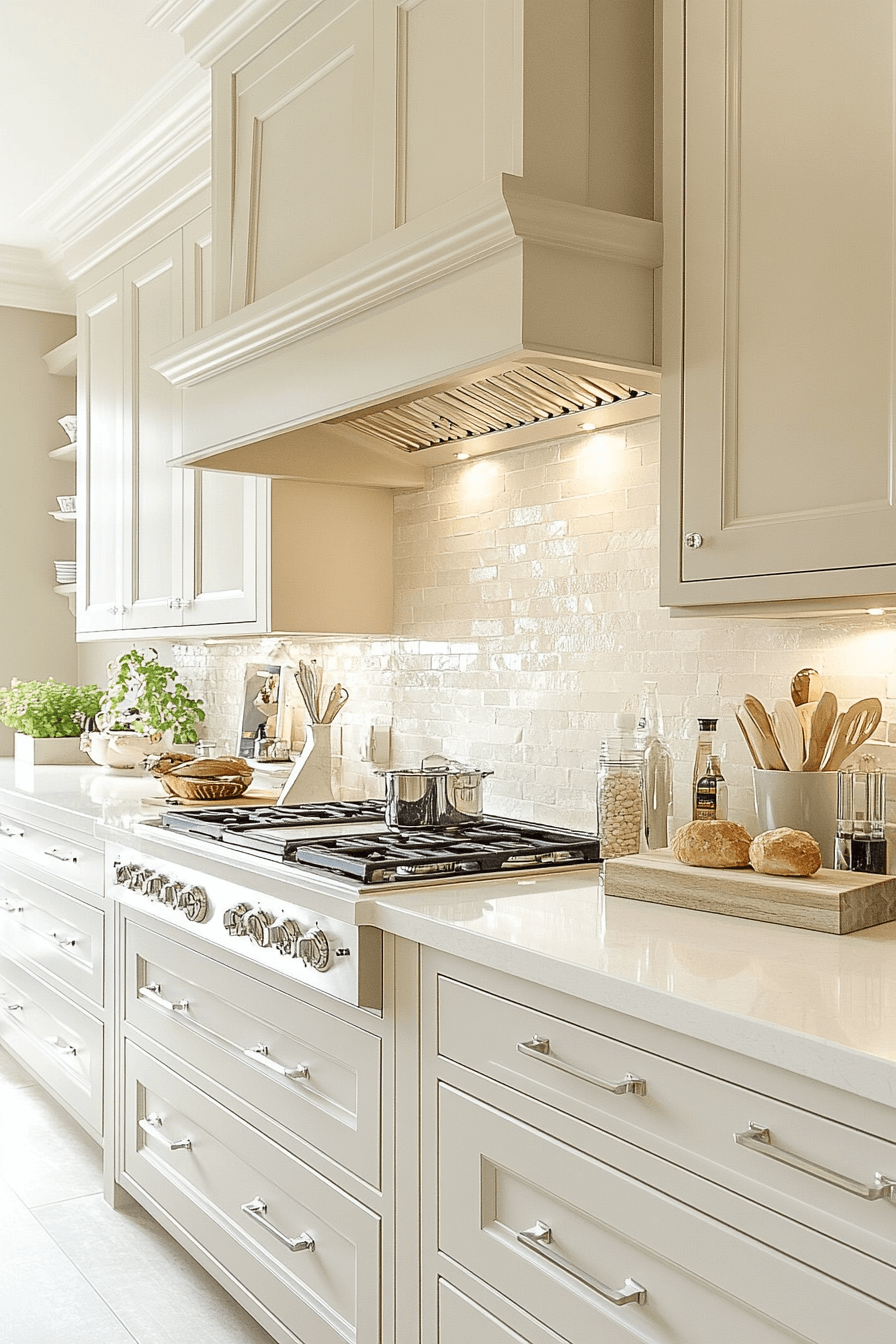 neutral backsplash kitchen
