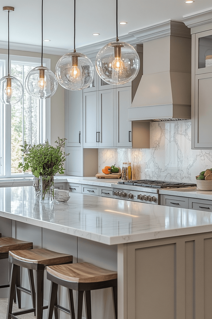 neutral backsplash kitchen