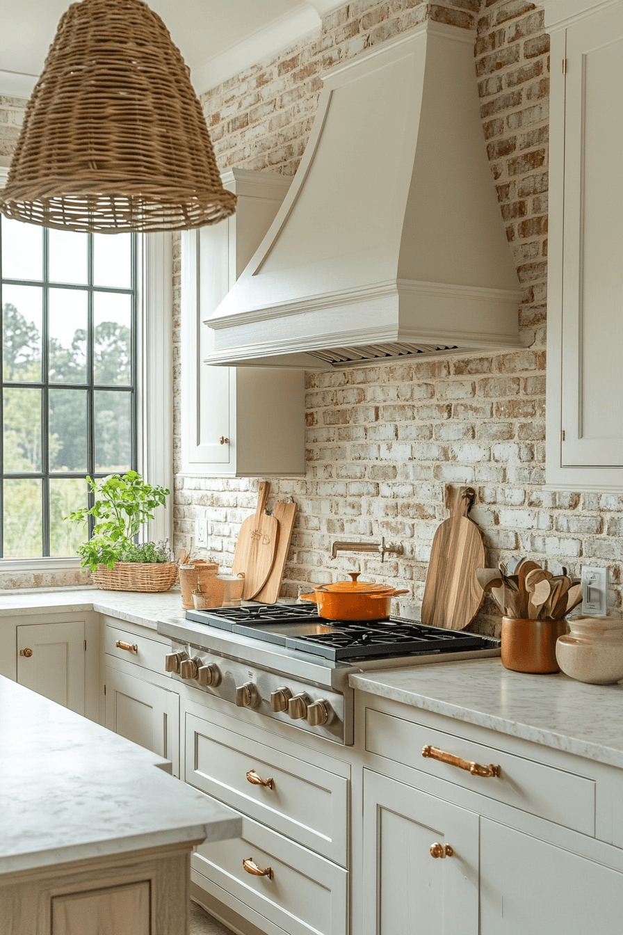 brick backsplash kitchen