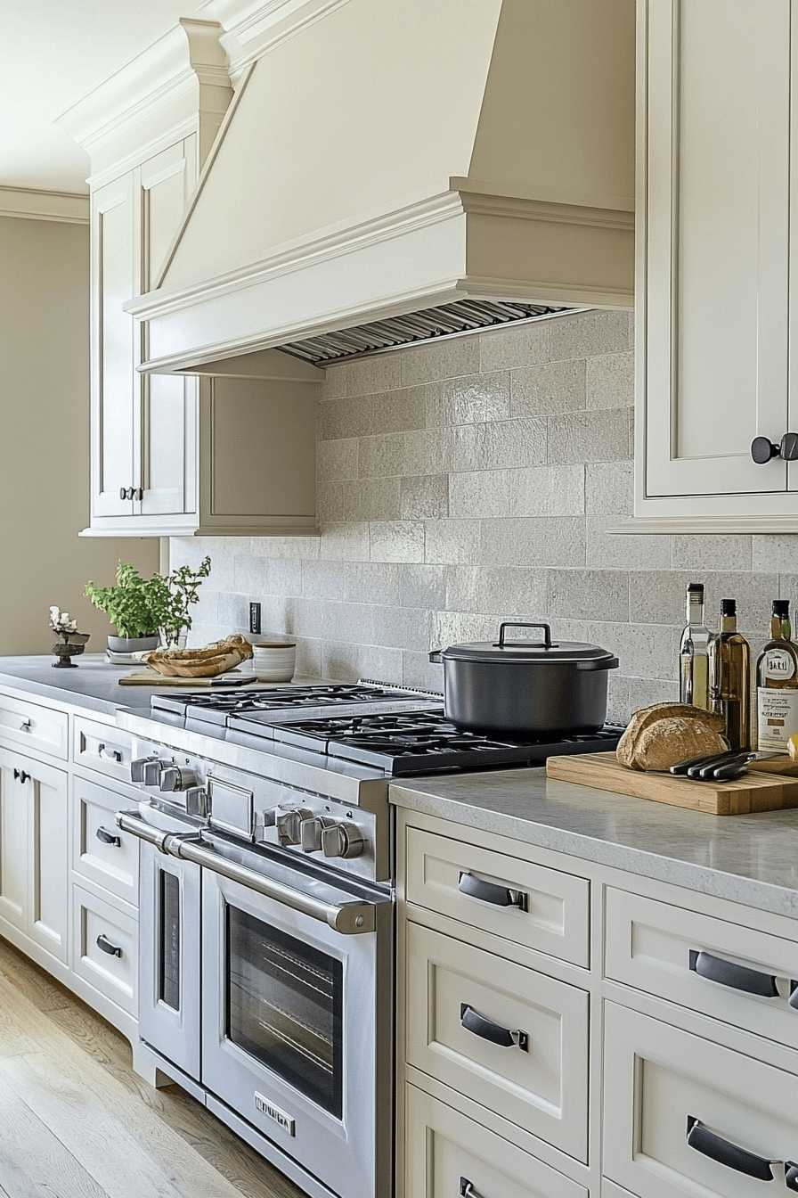 neutral backsplash kitchen