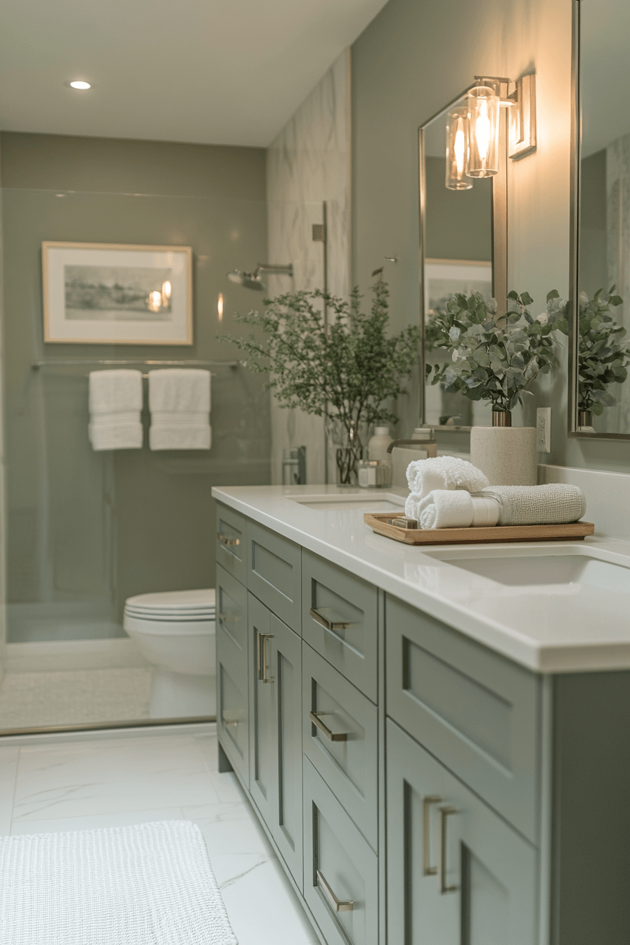 sage green bathroom