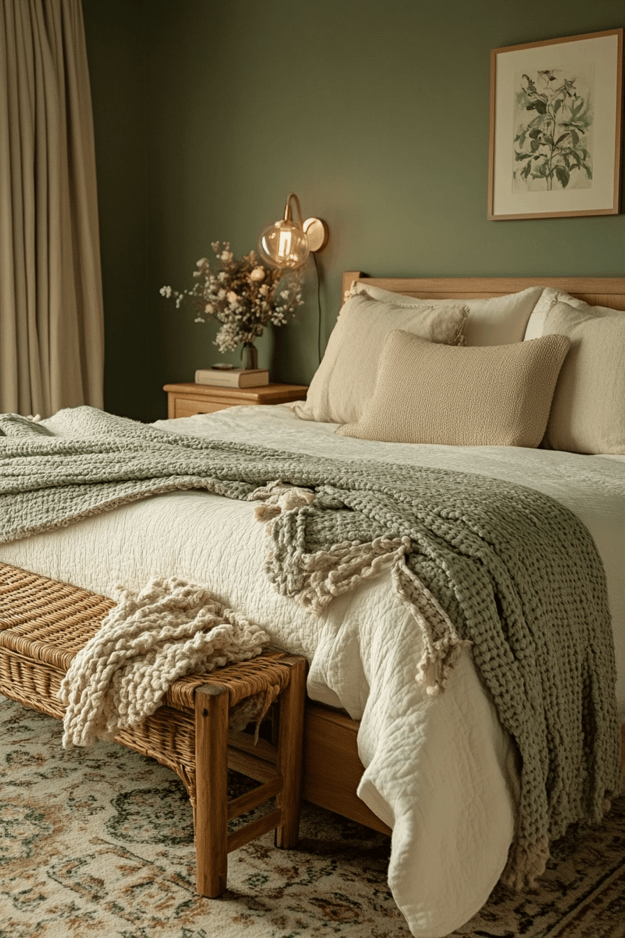 sage green bedroom