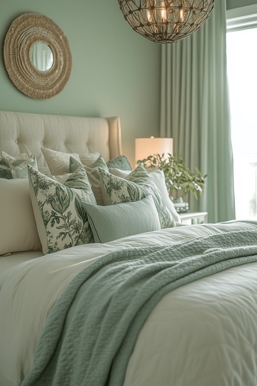 sage green bedroom