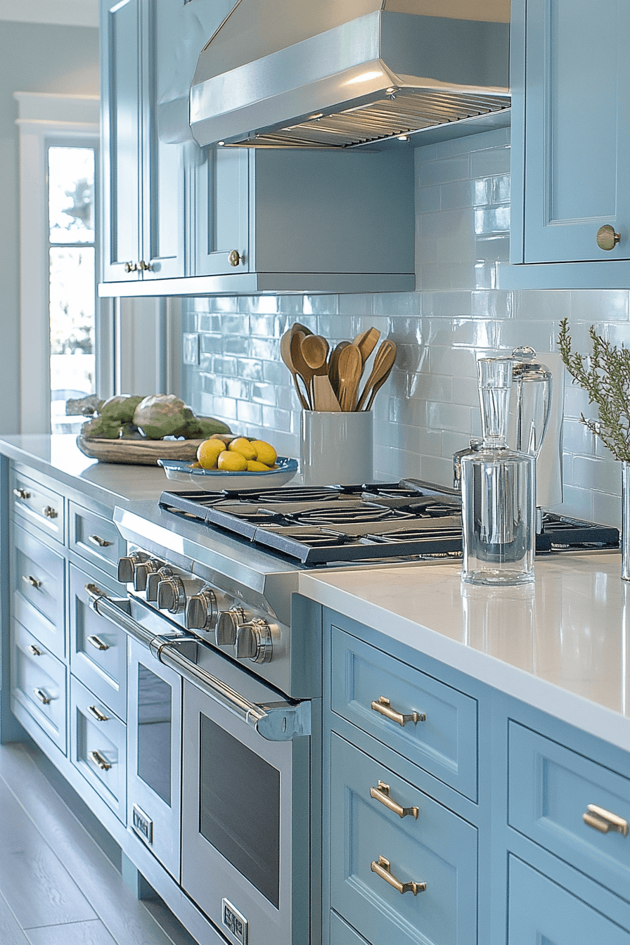 Light Blue Kitchen Cabinets
