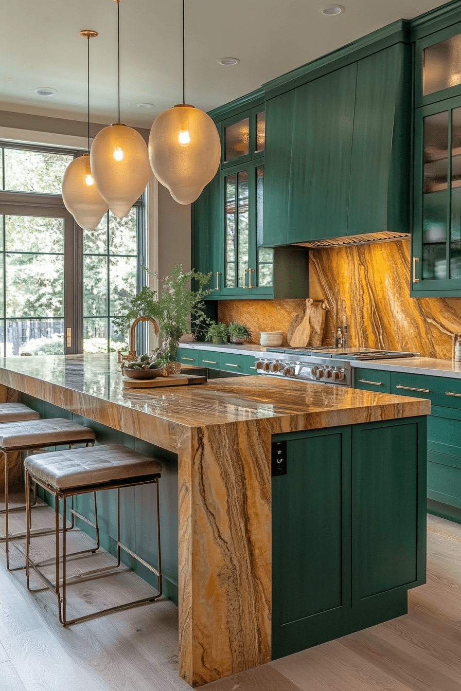 jewel tone kitchen