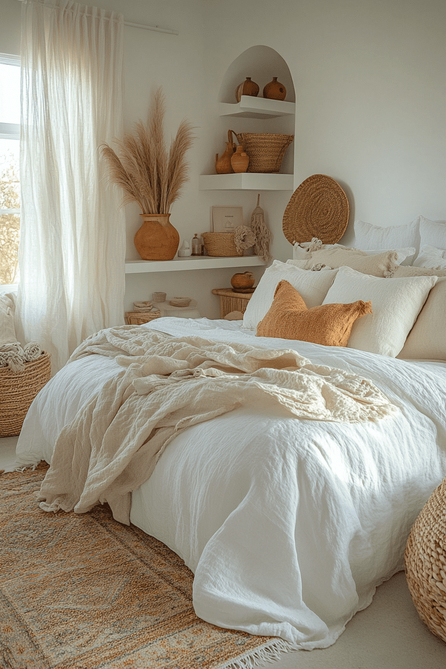 White Boho Bedroom Ideas