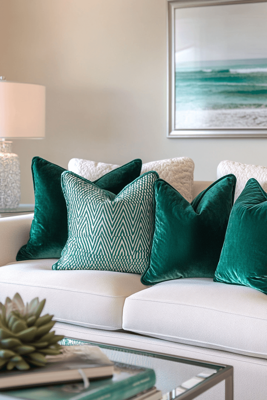 jewel tone living room