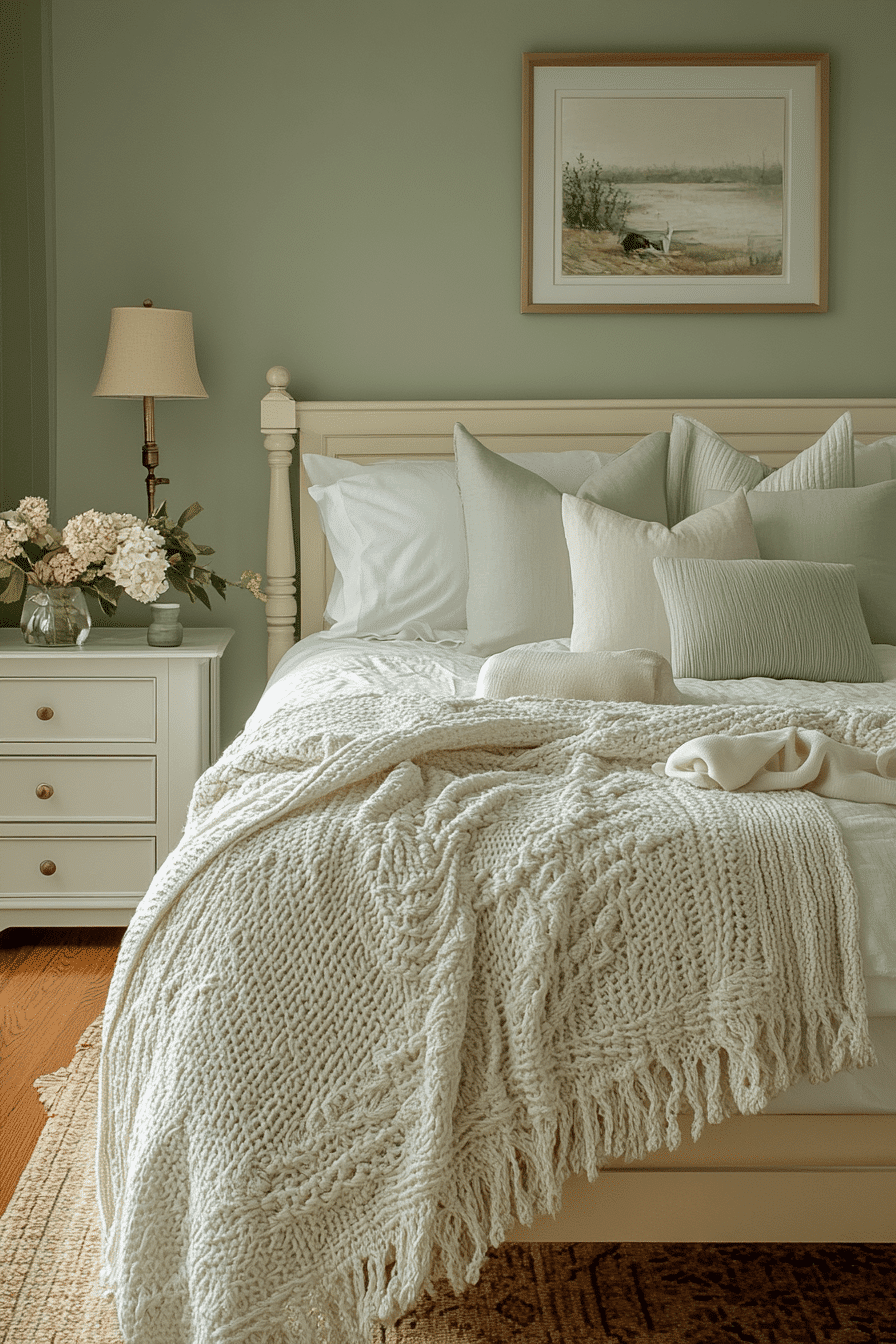 sage green bedroom