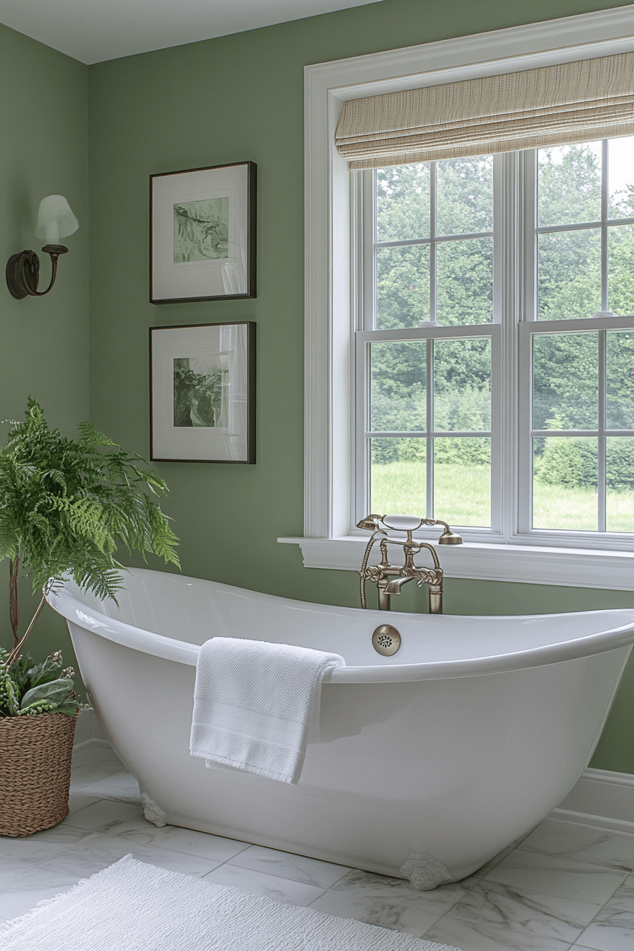 sage green bathroom