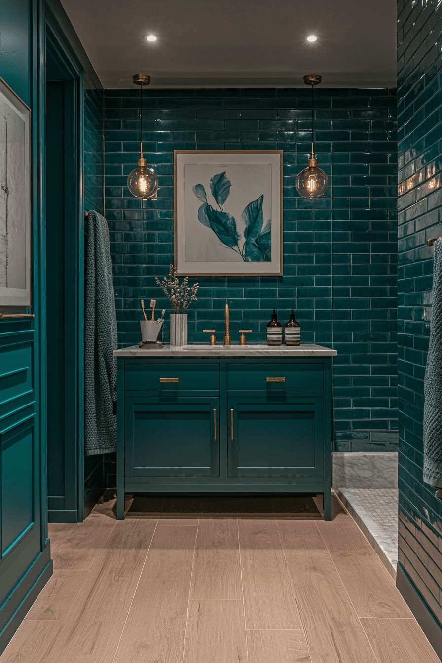 jewel tone bathroom