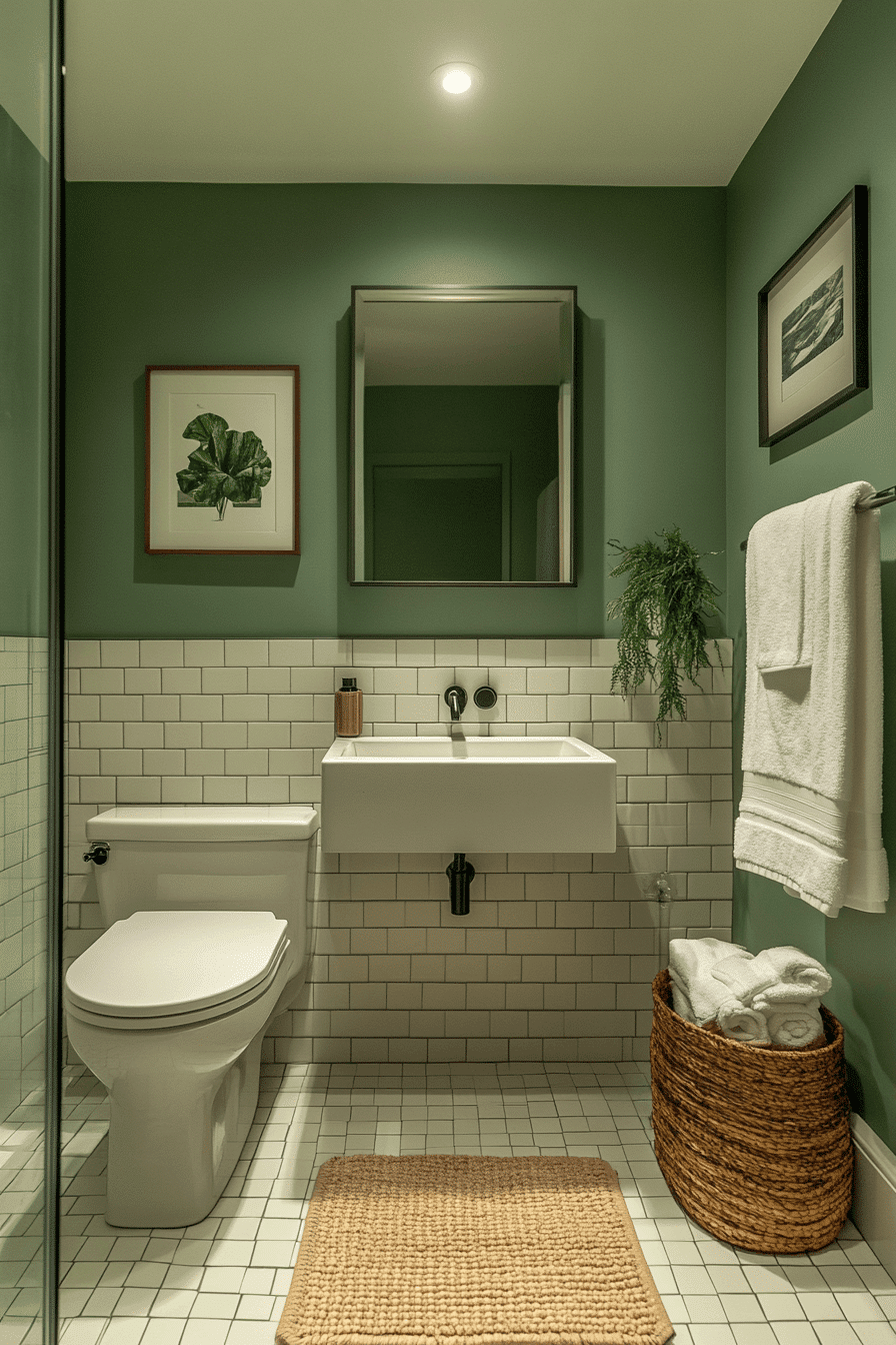 sage green bathroom