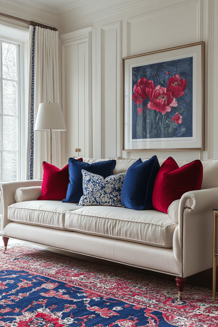 jewel tone living room