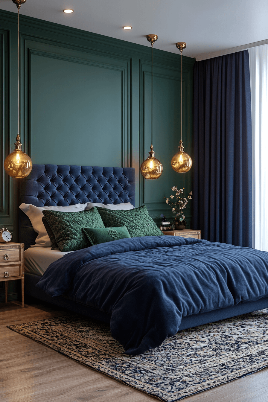 jewel tone bedroom
