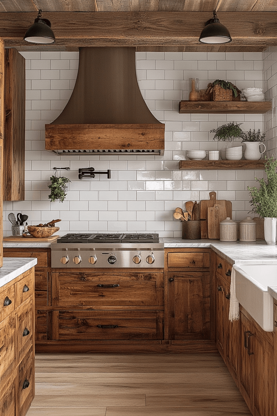 Rustic Farmhouse Kitchen Cabinets