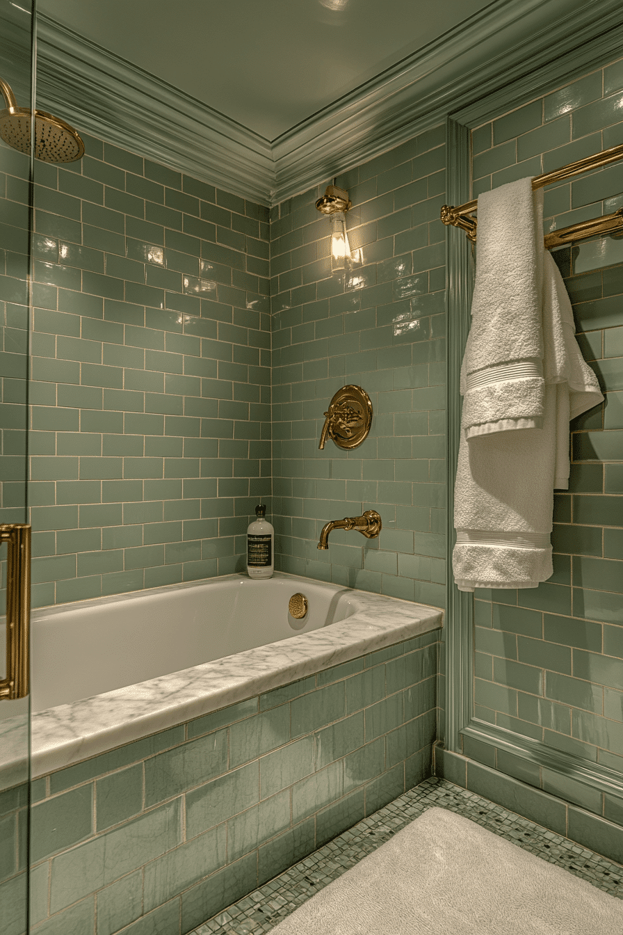 sage green bathroom
