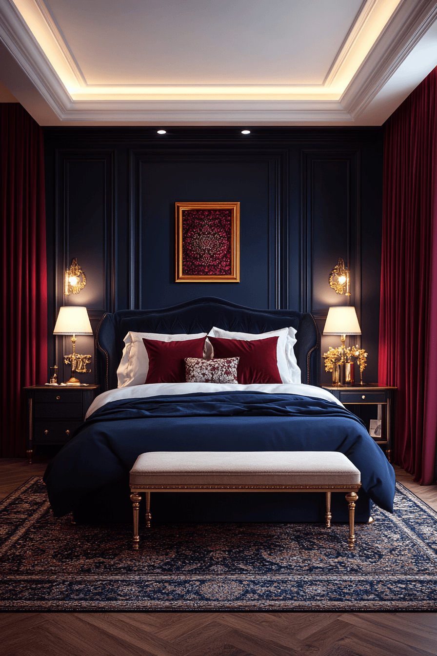 jewel tone bedroom