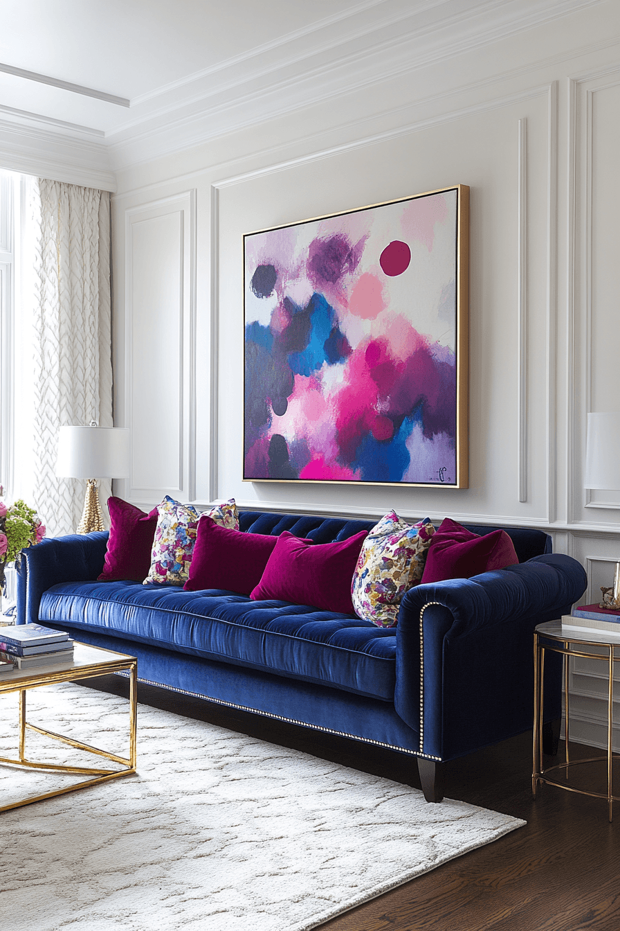 jewel tone living room