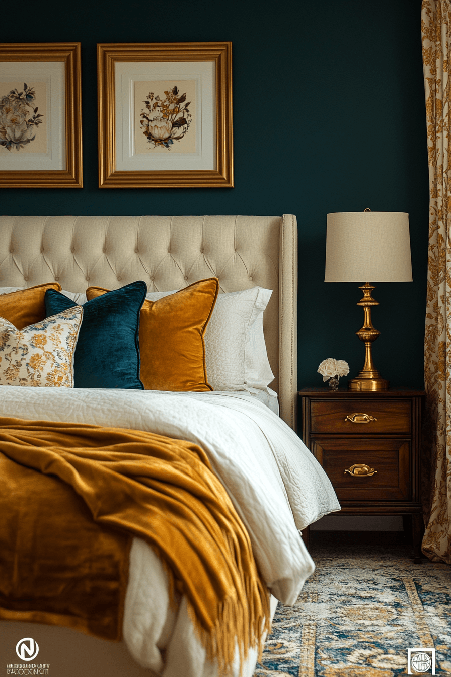 jewel tone bedroom