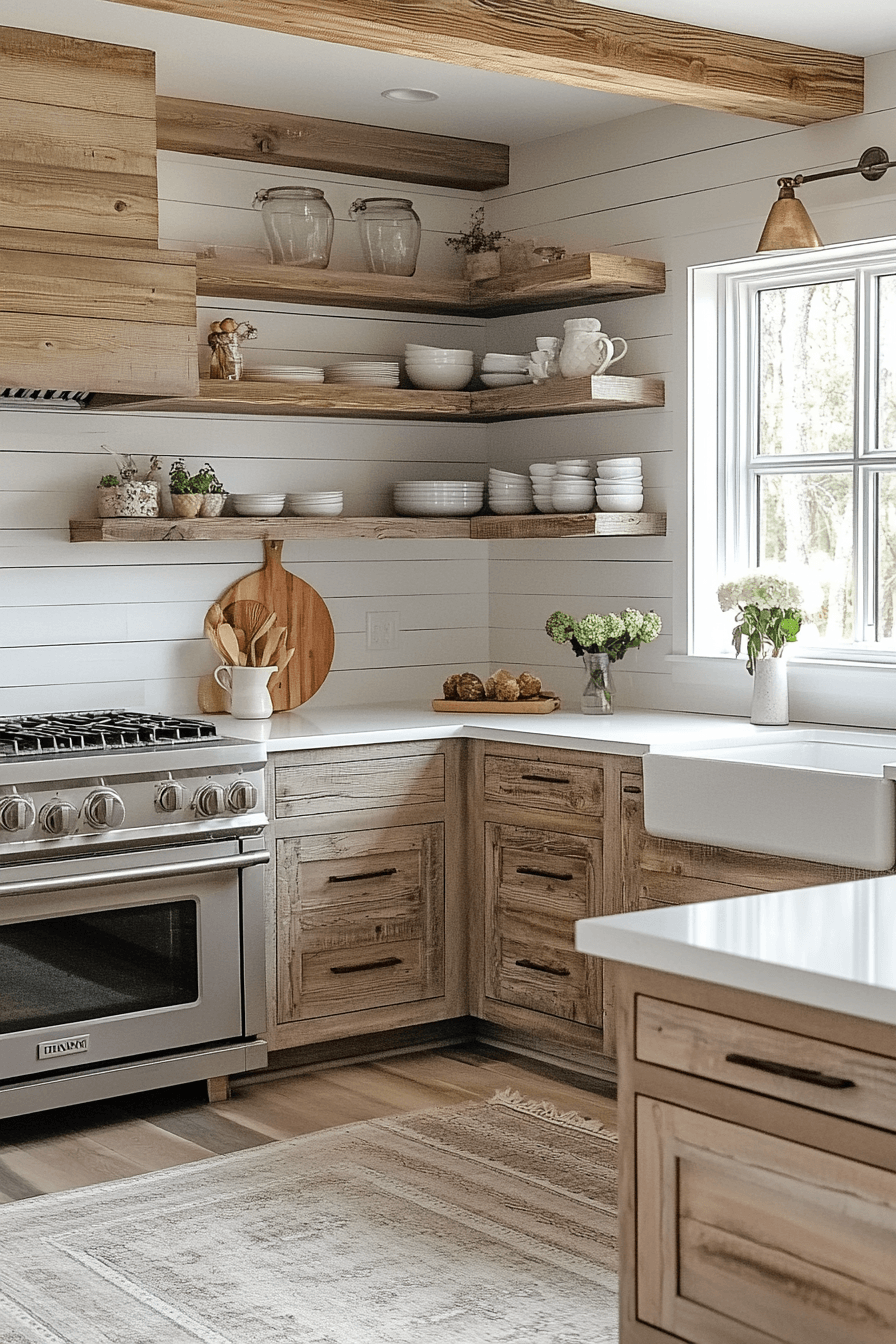 Rustic Farmhouse Kitchen Cabinets