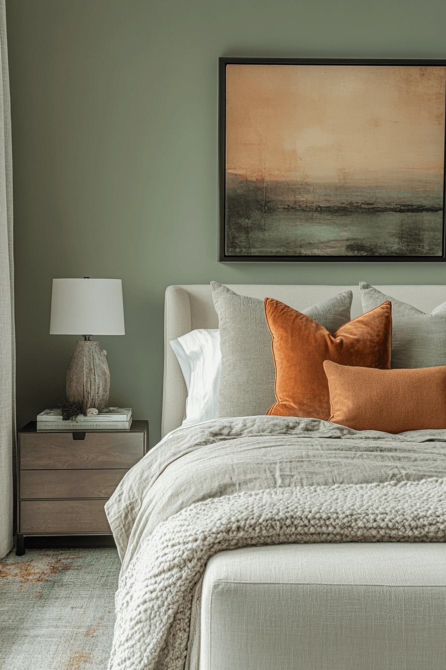 sage green bedroom