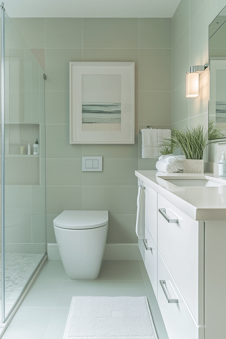 sage green bathroom