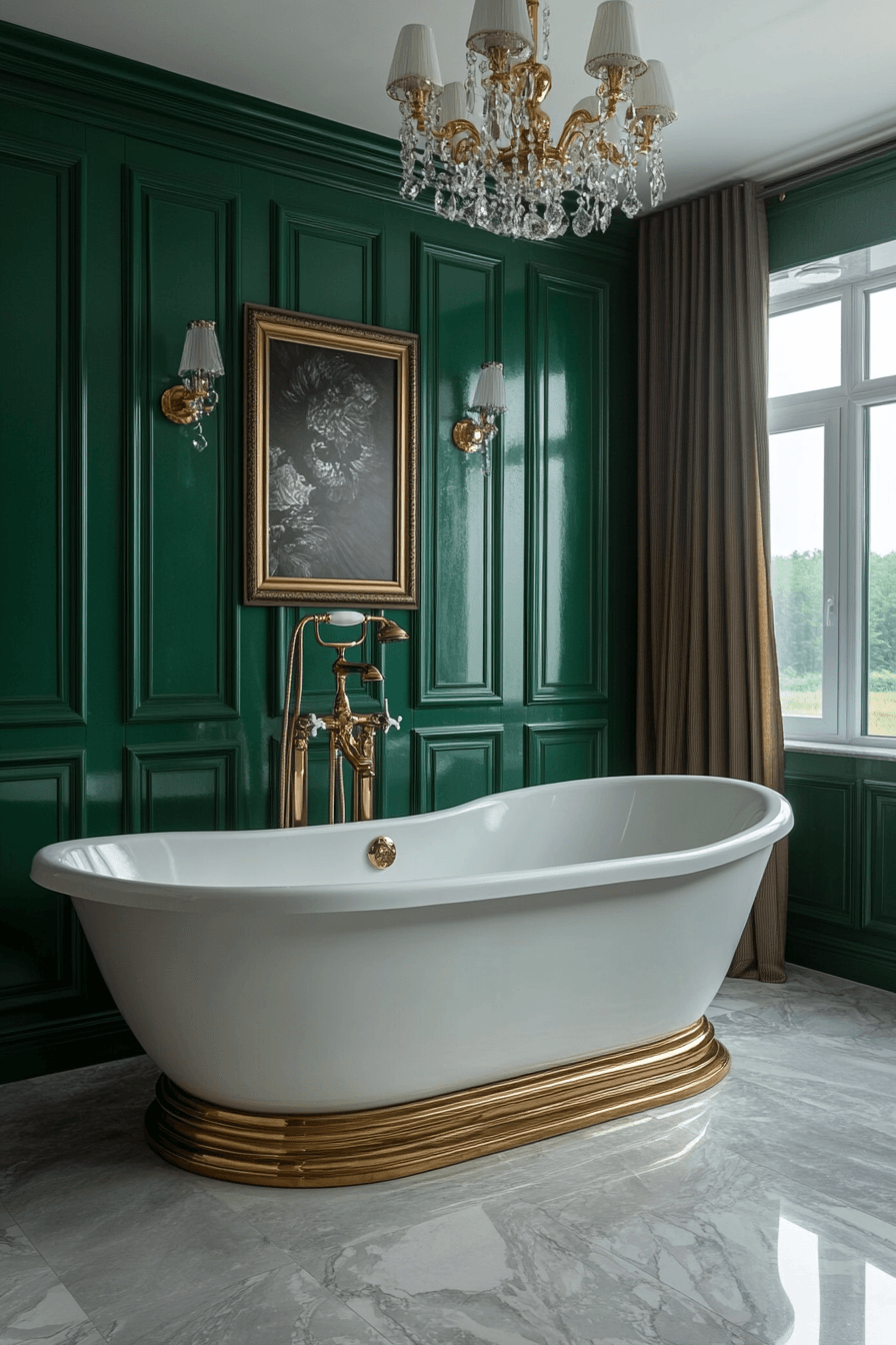 jewel tone bathroom