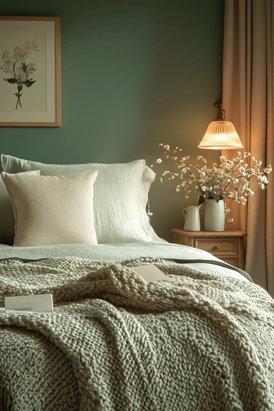 sage green bedroom