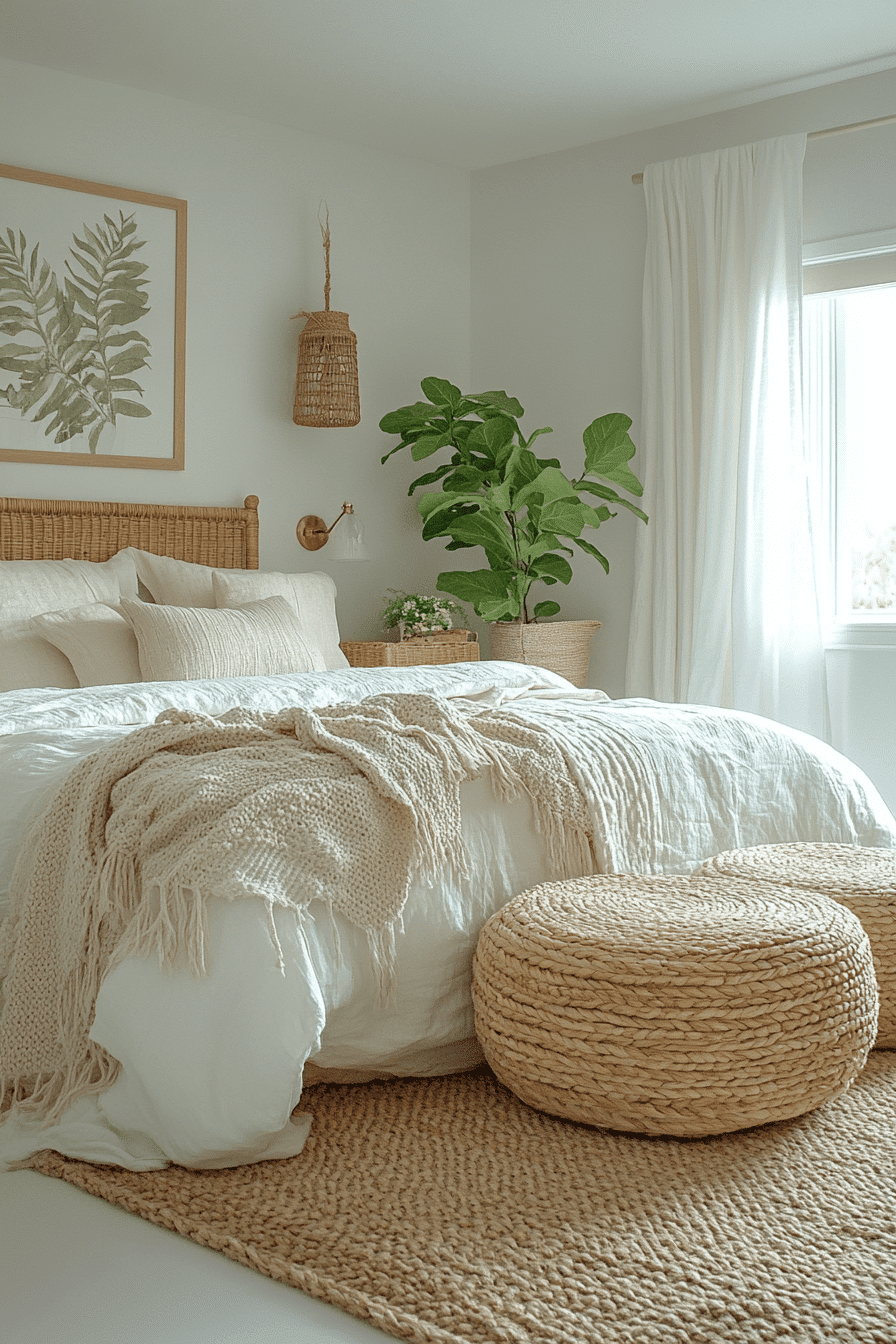 White Boho Bedroom Ideas