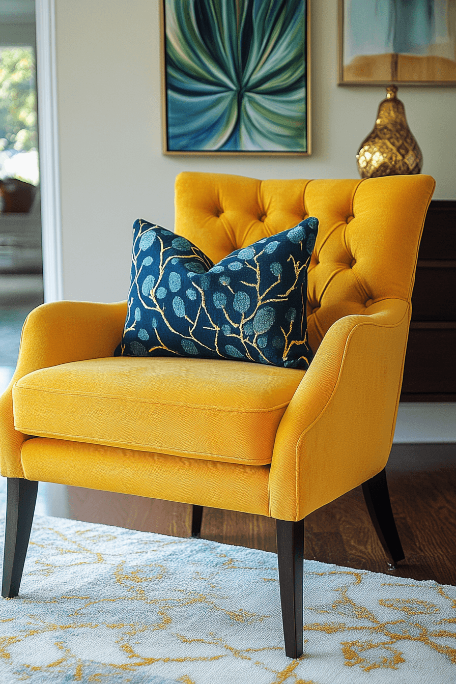 jewel tone living room