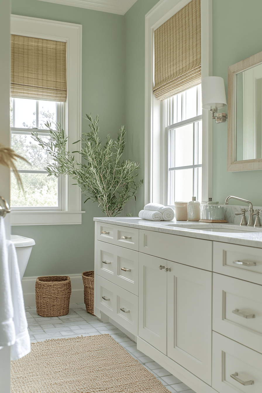 sage green bathroom