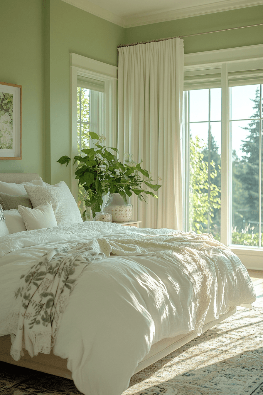 sage green bedroom