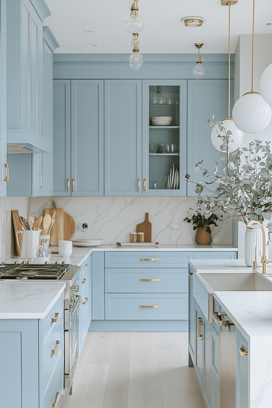 Light Blue Kitchen Cabinets