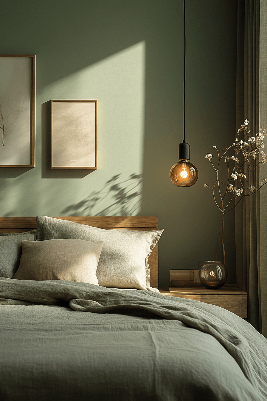 sage green bedroom