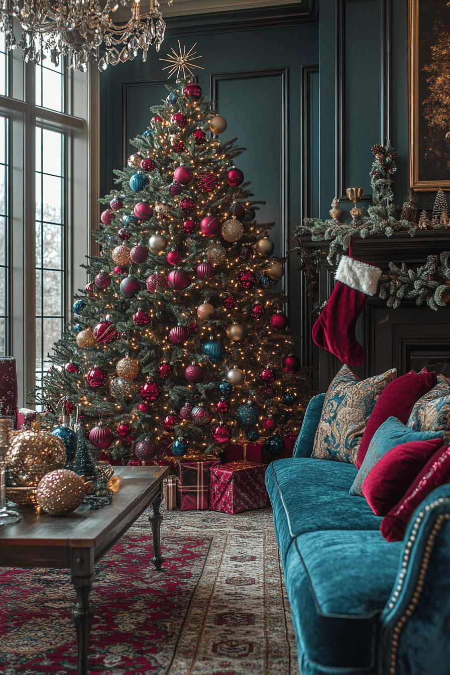 jewel tone christmas decor