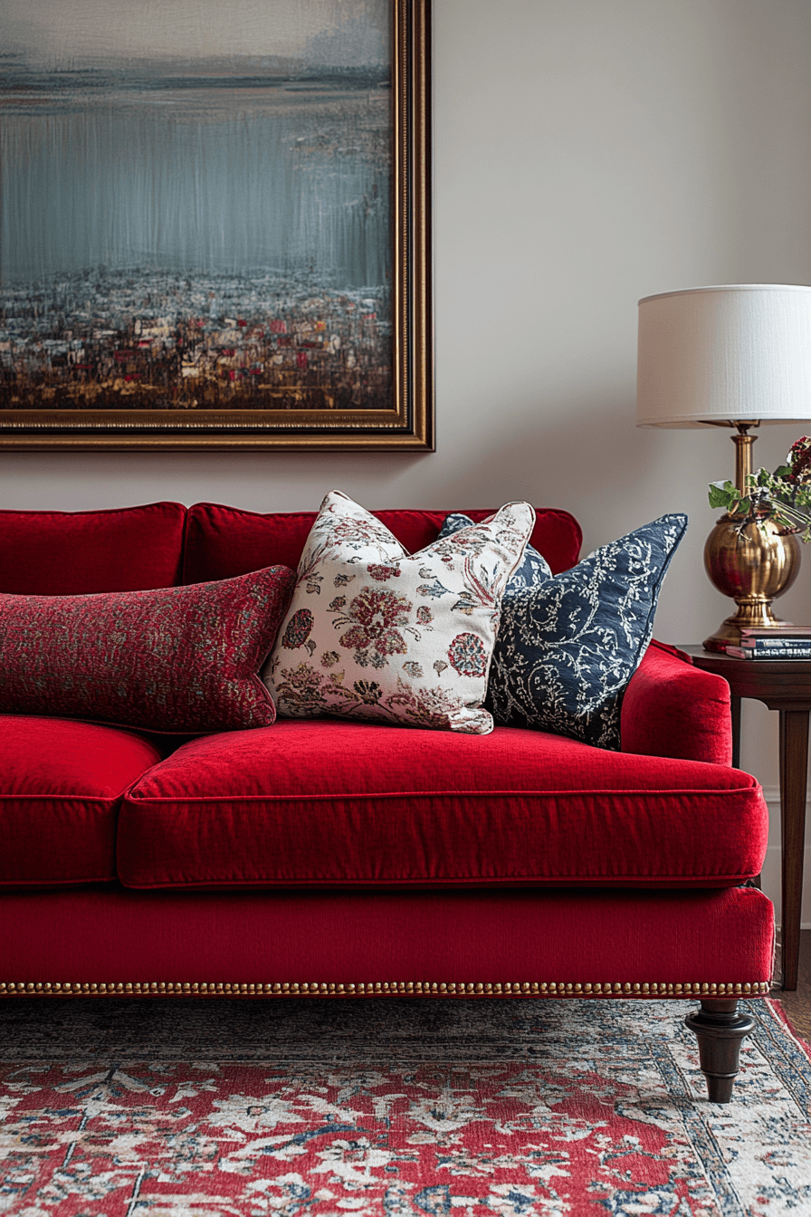 jewel tone living room
