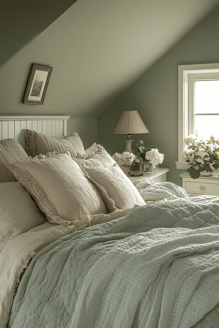 sage green bedroom