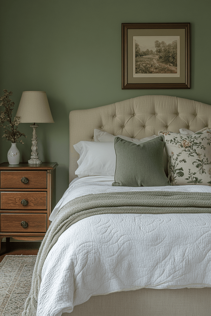 sage green bedroom