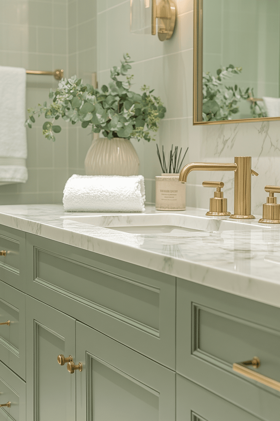 sage green bathroom