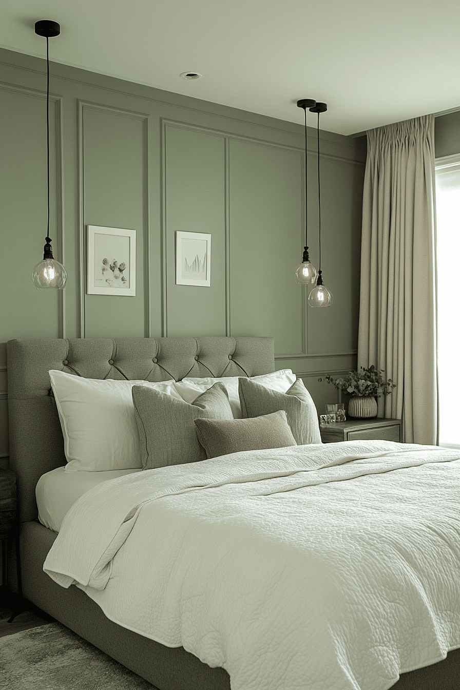 sage green bedroom