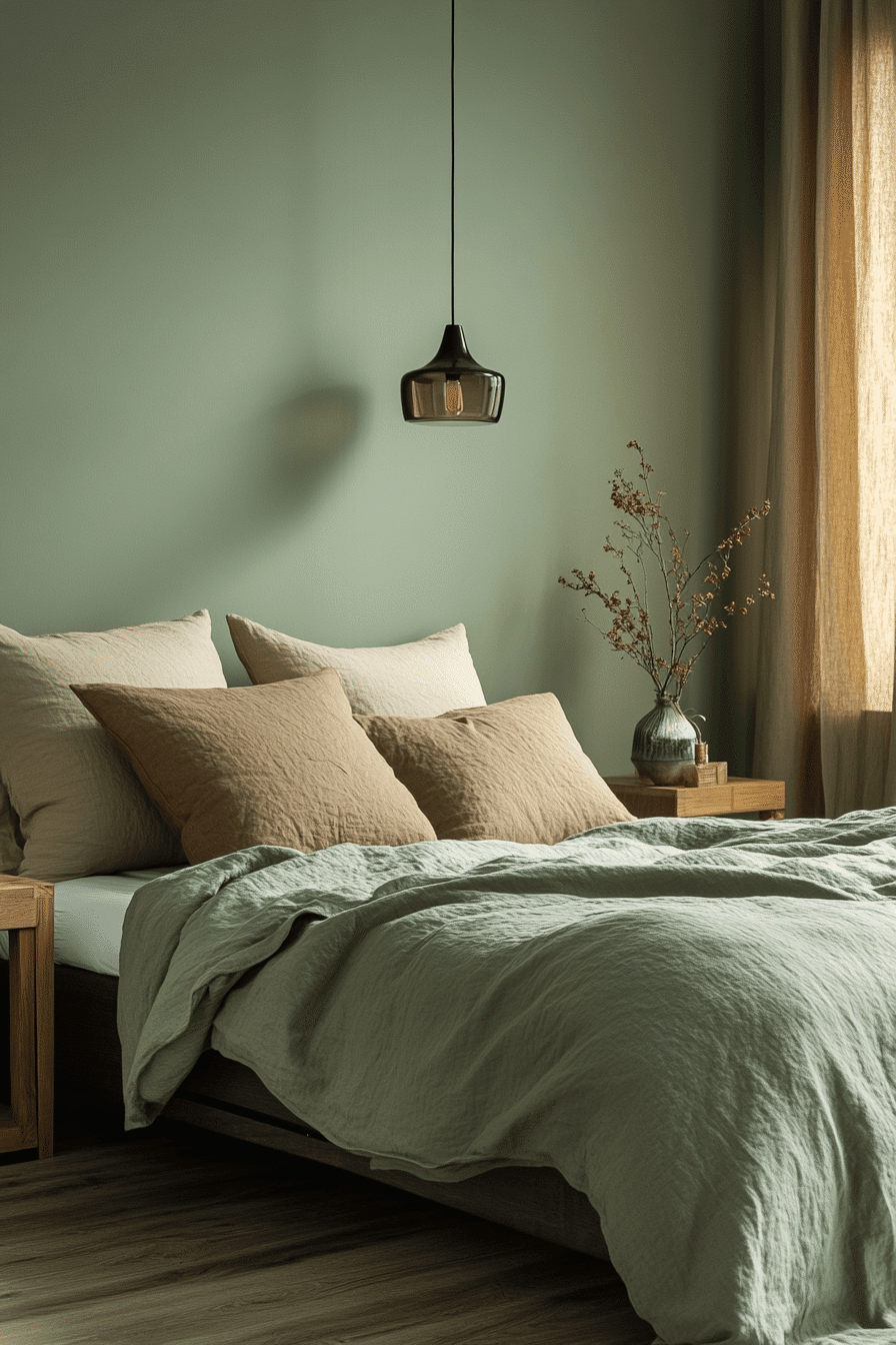 sage green bedroom