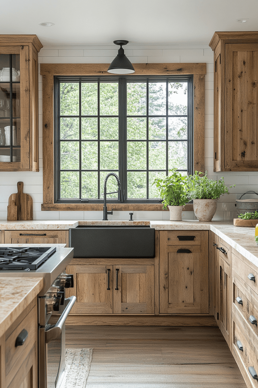 Rustic Farmhouse Kitchen Cabinets