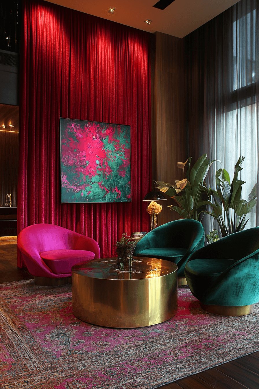 jewel tone living room