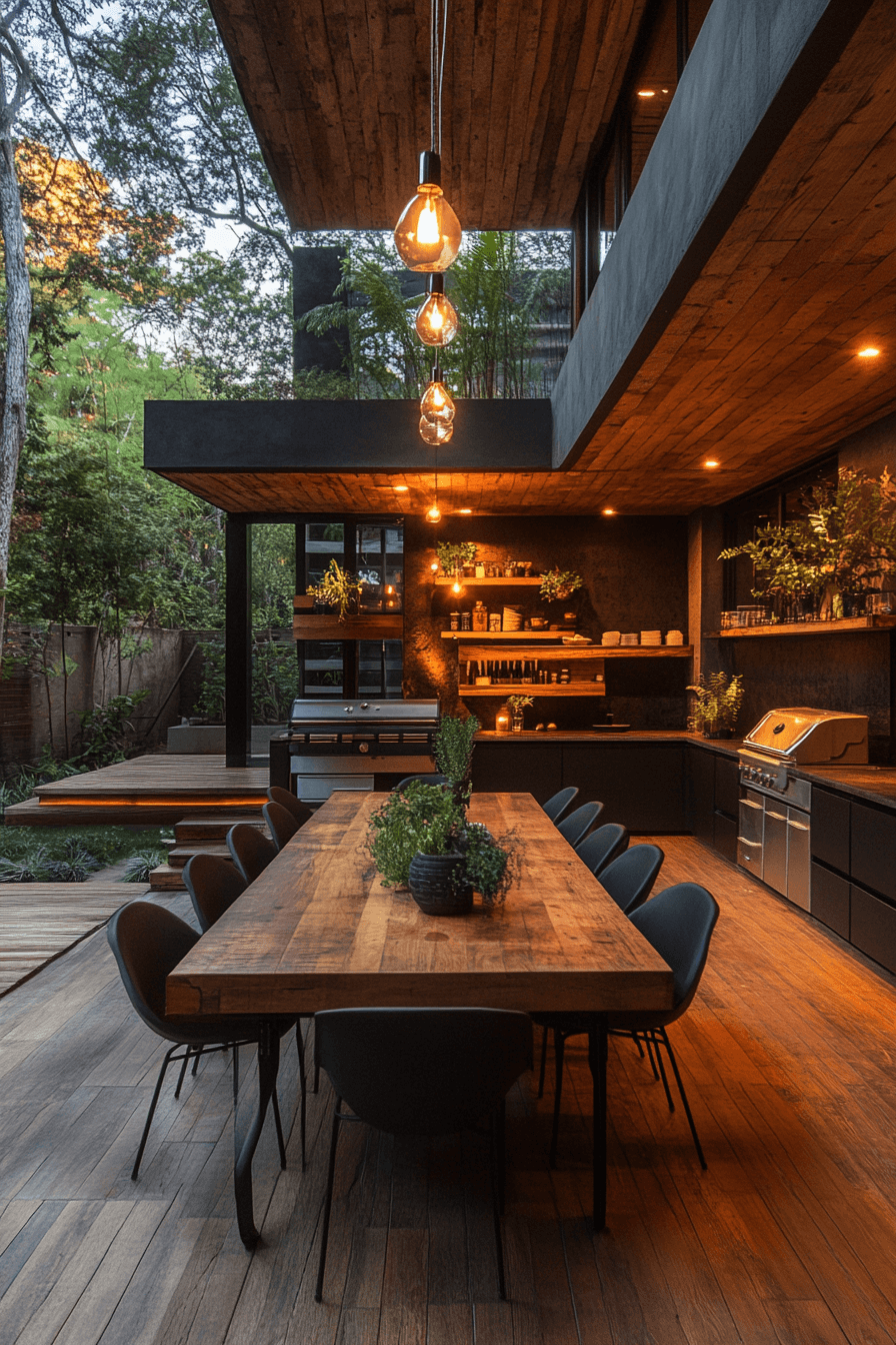 outdoor bbq area