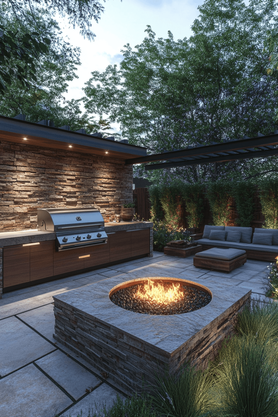 outdoor bbq area