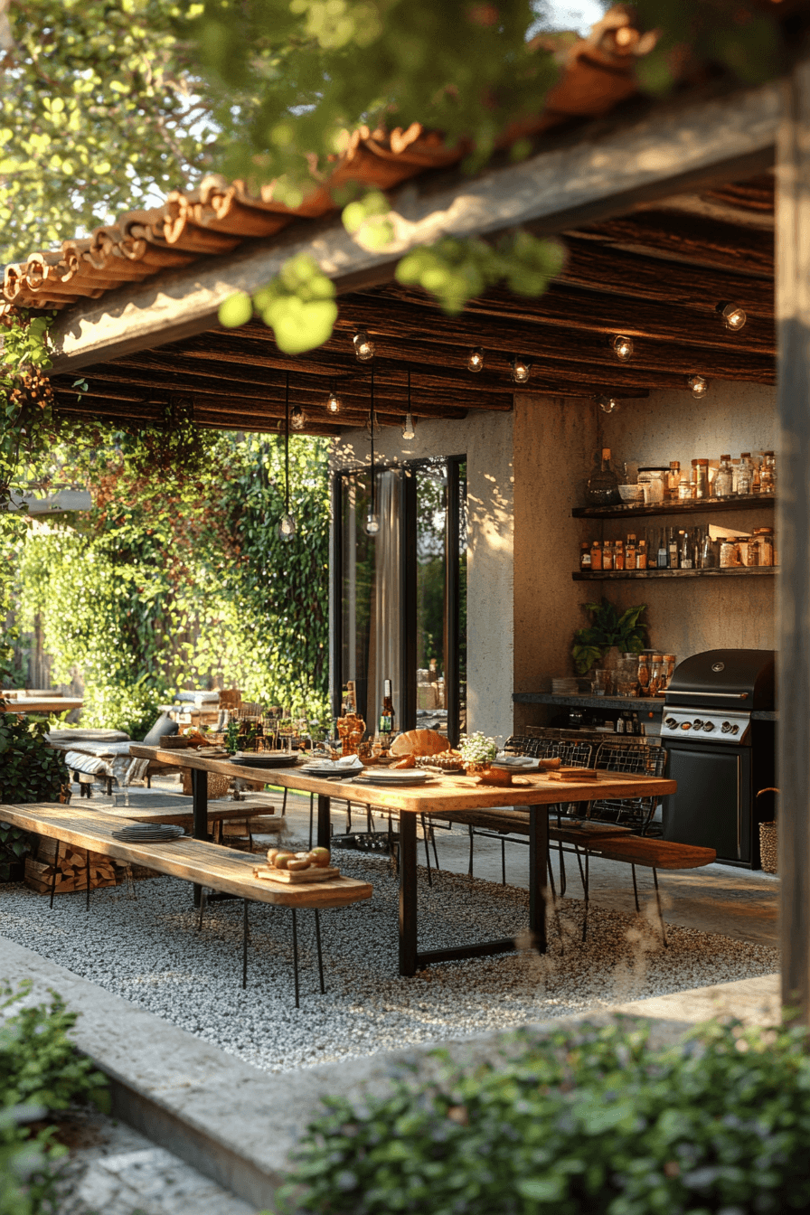 outdoor bbq area