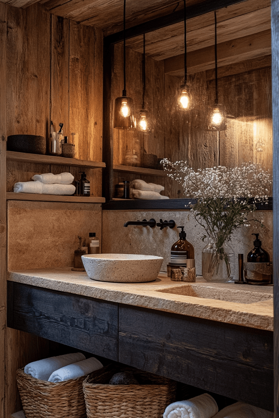 rustic bathroom designs