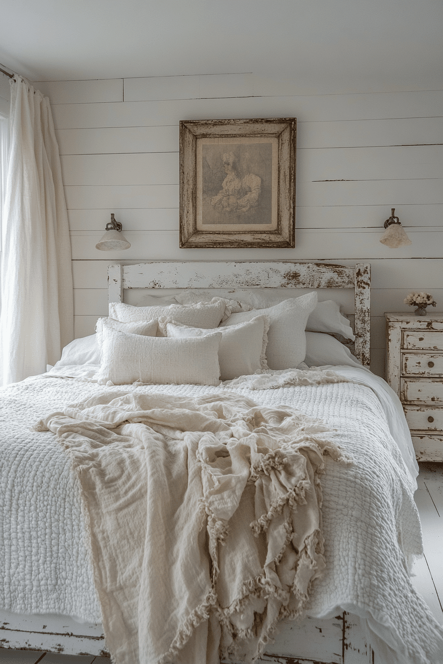 vintage shabby chic bedroom