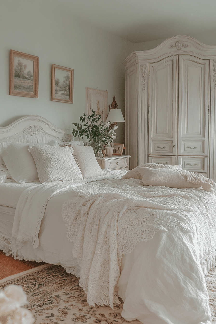 vintage shabby chic bedroom
