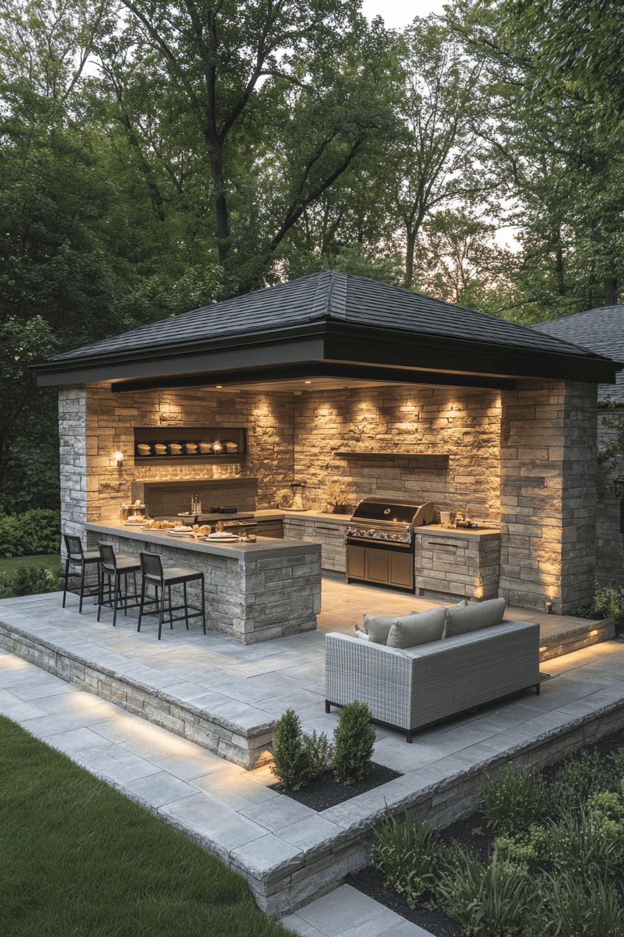 outdoor bbq area